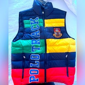 NWT Polo by Ralph Lauren multi colored down vest